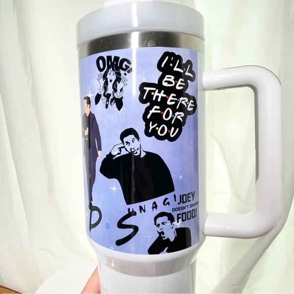 TV Show Friends 40 oz Tumbler/Water bottle/Mug with handle and straw.Birthday gi - Picture 9 of 11